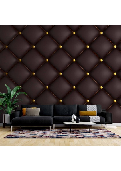 3 Boyutlu Deri Desenli Duvar Kağıdı Baskı