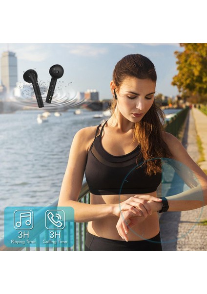 J1 Tws Kablosuz Spor Bluetooth 5.0 Derin Bas Gürültü Önleyici Kulaklık (Yurt Dışından)