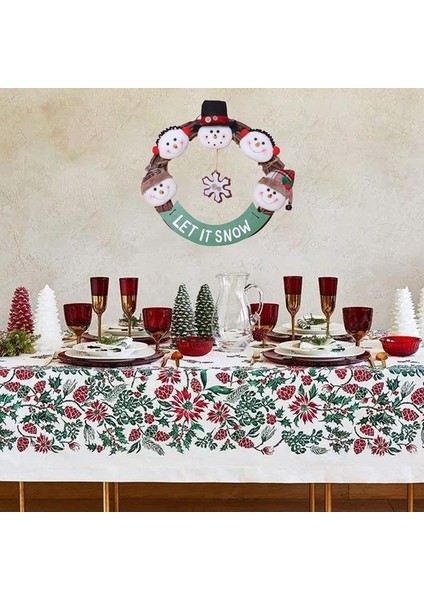 Adet Noel Çelenk Süsleri, Dekorasyon Asılı Çelenk Kardan Adam (Yurt Dışından)