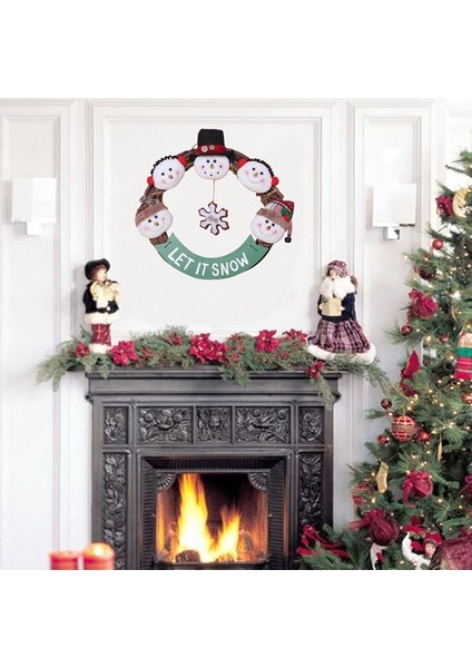 Adet Noel Çelenk Süsleri, Dekorasyon Asılı Çelenk Kardan Adam (Yurt Dışından)