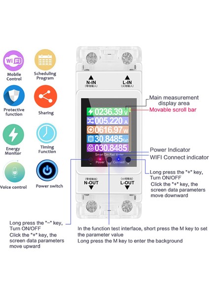 AT2PW 100A Tuya Wıfı Din Ray Enerji Ölçer Akıllı Anahtar Ac 220 V (Yurt Dışından) modelleri