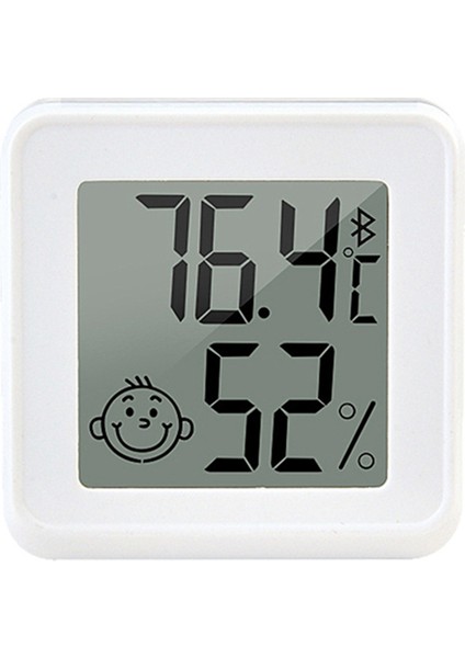 Bluetooth Uyumlu Termometre LCD Dijital Sıcaklık Sensörü Beyaz (Yurt Dışından)