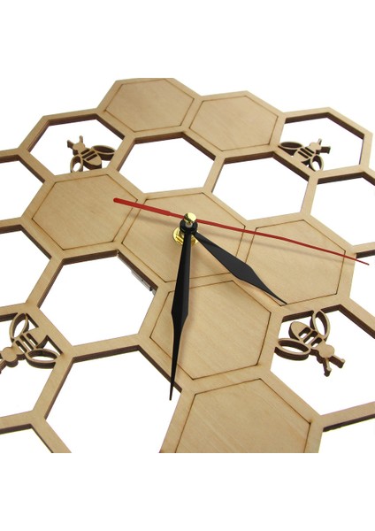 Kesilmiş Ahşap Saat Bal Arısı Bal Peteği Altıgen Doğa Saati Duvar Saati (Yurt Dışından) indirimleri