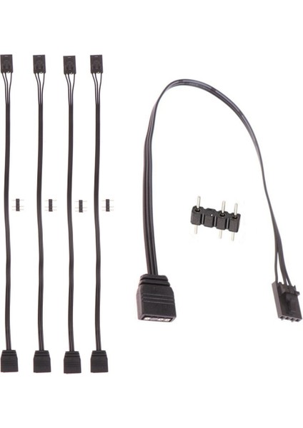 Corsair 4pın Rgb Için 5 Adet Standart Argb 3-Pin 5V Adaptör Rgb 25CM (Yurt Dışından)