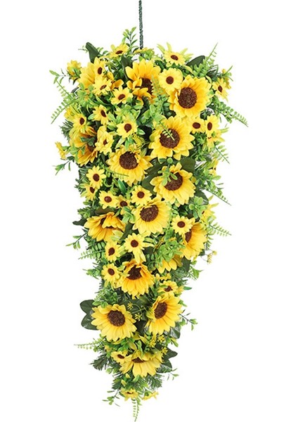 Düğün, Ev, Festival Dekorasyonu Için Ayçiçeği Yapay Çelenk (Yurt Dışından)
