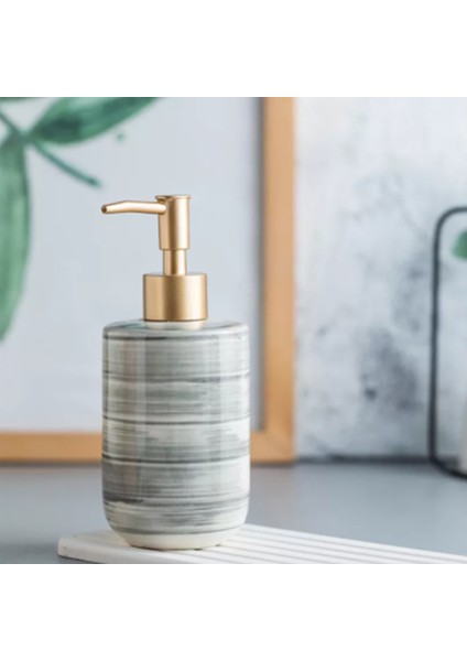 Seramik Sabunluk Seti Banyo Şampuanı Vücut Sabunu Şişesi Mavi (Yurt Dışından) modelleri