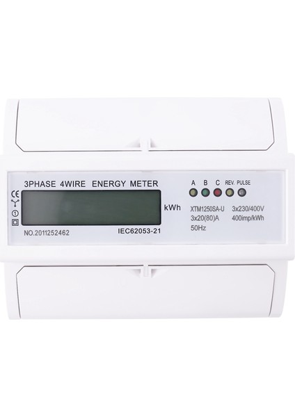 Fazlı 4 Telli Elektrikli Dijital Kwh Enerji Ölçer LCD 230V/400V-20-80A (Yurt Dışından)