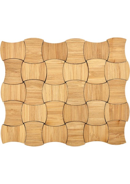 Dollhouse Odası Dekorasyonu Için 24 Adet Ahşap Yer Karosu Bambu Tahıl (Yurt Dışından)