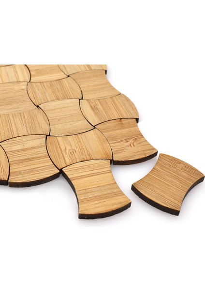 Dollhouse Odası Dekorasyonu Için 24 Adet Ahşap Yer Karosu Bambu Tahıl (Yurt Dışından)