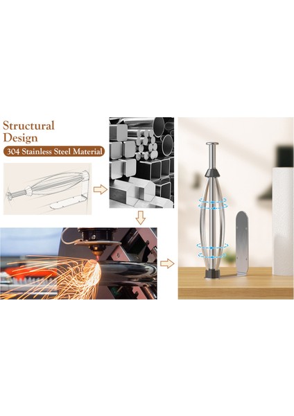 Banyo Mutfak Için Kağıt Havluluk Dolap Altı Havlu Bornoz Kancası (Yurt Dışından)