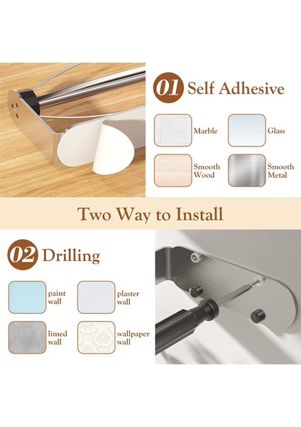 Banyo Mutfak Için Kağıt Havluluk Dolap Altı Havlu Bornoz Kancası (Yurt Dışından) indirimleri