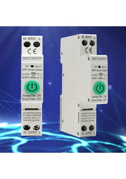 18MM40A Tuya Tek Fazlı Din Raylı Wıfı Akıllı Enerji Ölçer 50/60Hz A (Yurt Dışından)