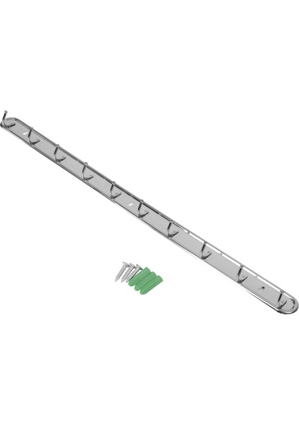24 "uzun Duvara Montaj Paslanmaz Çelik 10 Askı Kancası, Çekme Çantası Giysileri Için (Yurt Dışından)