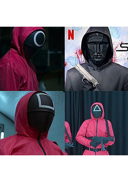 Kalamar Oyun Maskesi Cadılar Bayramı Partisi Yuvarlak Için Cosplay Maskeleri (Yurt Dışından) fiyatları