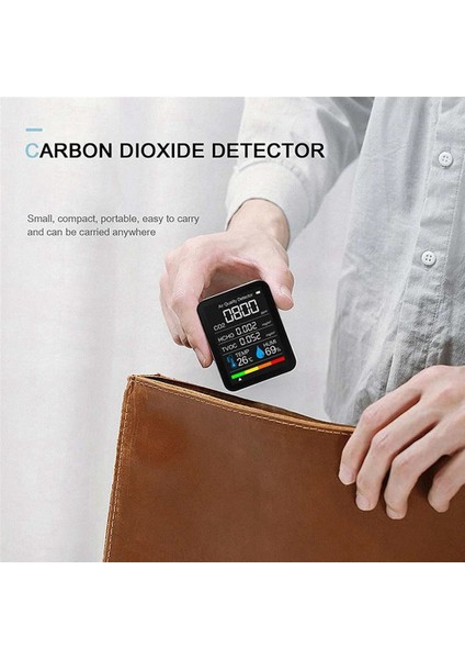 5'i 1 Arada Hava Kalitesi Monitörü Co2 Ölçer Dijital Sıcaklık Siyah (Yurt Dışından) modelleri