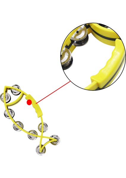 El Çanı Müzik Aleti El Çanı Tef Çıngırak Çanı, Sarı (Yurt Dışından)