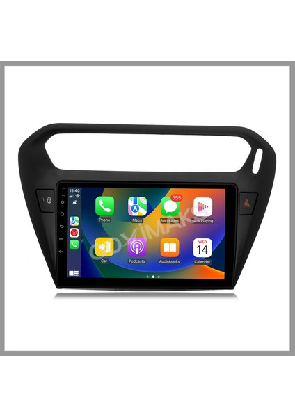 Cıtroen C-Elysee Siyah 2012-2023 8 GB Ram 128 GB Hafıza Androıd Multımedıa Teyp