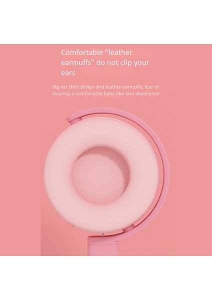 Sevimli Bluetooth 5.0 Kulaklık Makaron Kedi Kulakları Hıfı Canlı Çağrı Pembe (Yurt Dışından)