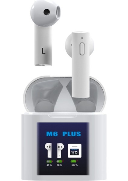 2'si 1 Arada M6 Plus Tws Kablosuz Kulaklık Bluetooth Kulaklık Desteği (Yurt Dışından)