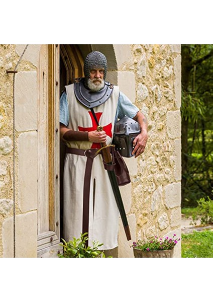Ortaçağ Deri Seti Rönesans Kostümü Cadılar Bayramı Cosplay Kahverengi Için (Yurt Dışından) modelleri