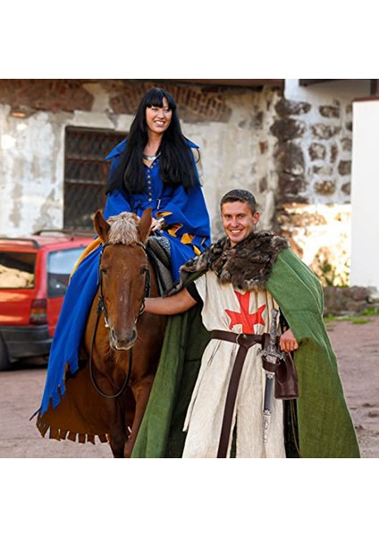 Ortaçağ Deri Seti Rönesans Kostümü Cadılar Bayramı Cosplay Kahverengi Için (Yurt Dışından) fırsatları