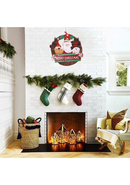 Ön Kapı Çelenkleri Mevsimsel Ev Süsleri Için 1 Adet Noel Çelengi (Yurt Dışından)