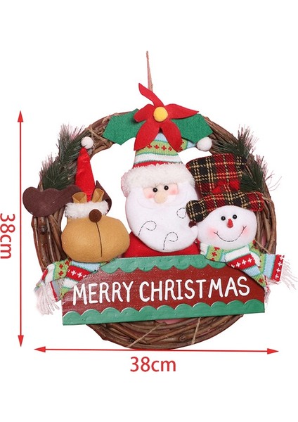 Ön Kapı Çelenkleri Mevsimsel Ev Süsleri Için 1 Adet Noel Çelengi (Yurt Dışından)
