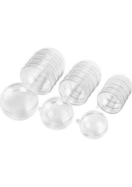 30 Adet Plastik Noel Içi Boş Top Şeffaf Şeker Ambalaj Kutusu (Yurt Dışından)
