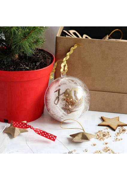 30 Adet Plastik Noel Içi Boş Top Şeffaf Şeker Ambalaj Kutusu (Yurt Dışından)