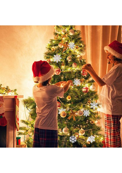 50 Adet Noel Asılı Dekor, Ahşap Kar Taneleri Noel Süslemeleri (Yurt Dışından)