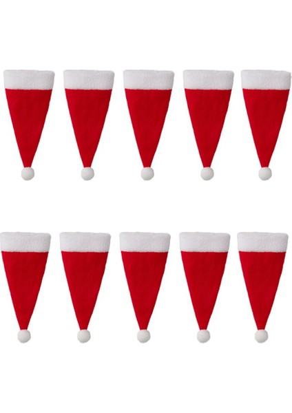 Noel Sofra Tutucu Çanta Mini Noel Baba Şapkaları Mutfak Tutucular 50 Adet (Yurt Dışından)