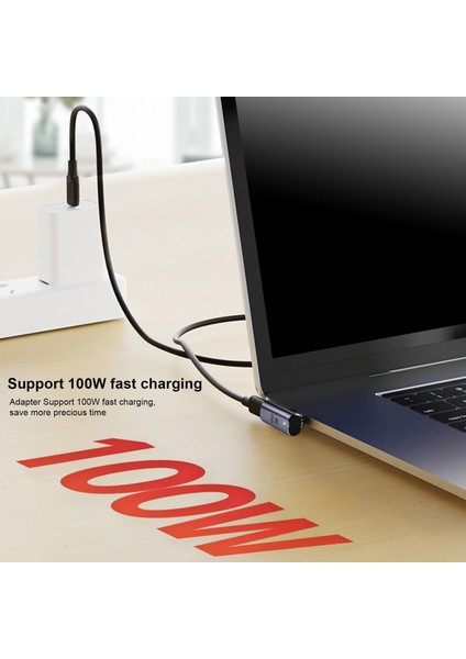 Usb-C Erkek - Usb-C Dişi Adaptör, Geniş Uyumluluk (Bükme) (Yurt Dışından)
