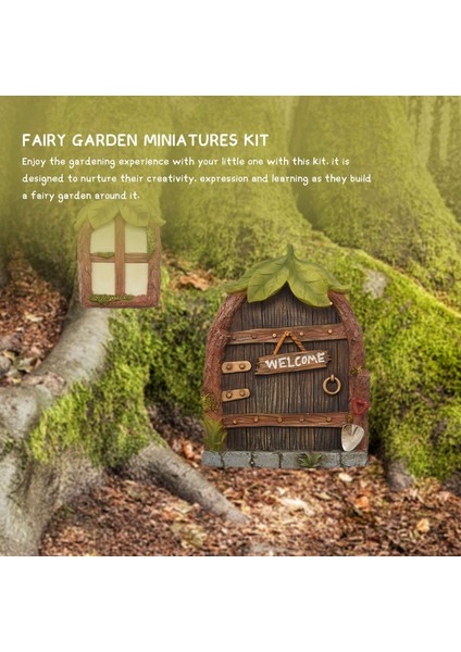 Bahçe Süslemeleri Için Minyatür Peri Gnome Ev Penceresi ve Kapısı (Yurt Dışından) fırsatları