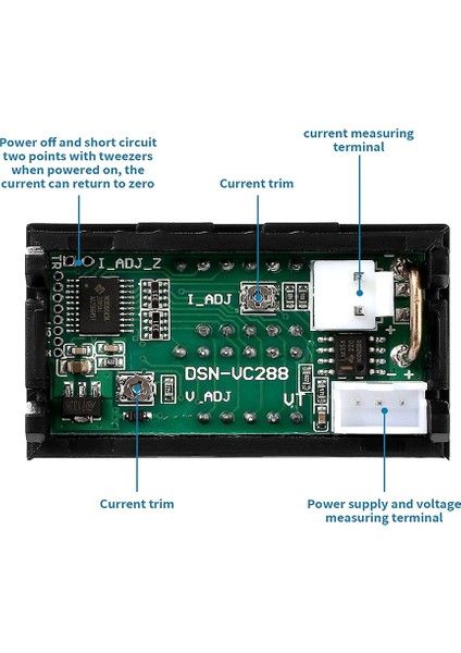 10 Adet 0.28 Inç Dijital Voltmetre Ampermetre 100V 10A 3 Bit Kırmızı Mavi (Yurt Dışından) fiyatları