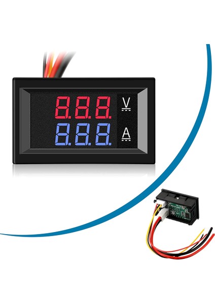 10 Adet 0.28 Inç Dijital Voltmetre Ampermetre 100V 10A 3 Bit Kırmızı Mavi (Yurt Dışından) fırsatları