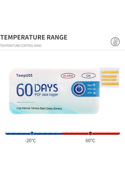 TEMPU05 Sıcaklık Veri Kaydedici 60 Günlük Sıcaklık Analizörü (Yurt Dışından) fırsatları
