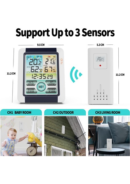 LCD Elektronik Dijital Sıcaklık Nem Ölçer (Yurt Dışından) indirimleri