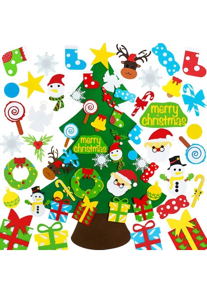 Yeni Yürümeye Başlayan Çocuklar Için Keçe Noel Ağacı, Noel Süsleri (Yurt Dışından)