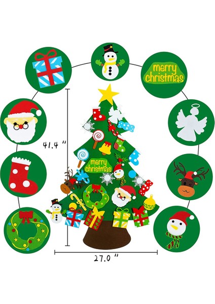 Yeni Yürümeye Başlayan Çocuklar Için Keçe Noel Ağacı, Noel Süsleri (Yurt Dışından) fiyatları