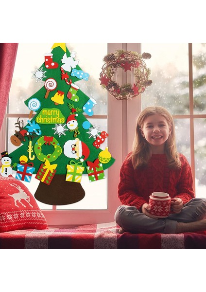 Yeni Yürümeye Başlayan Çocuklar Için Keçe Noel Ağacı, Noel Süsleri (Yurt Dışından) fırsatları