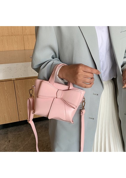 Moda Kadın El Çantası Ilmek Kadın Çantası Vahşi Messenger Çanta Bir Omuz Çantası Pu Deri Çanta Siyah (Yurt Dışından)