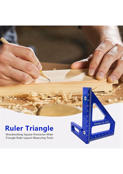 Çok Açılı Metrik Ağaç Işleme Cetveli Çizgi Çizim Açısı Cetveli Mavi (Yurt Dışından) indirimleri