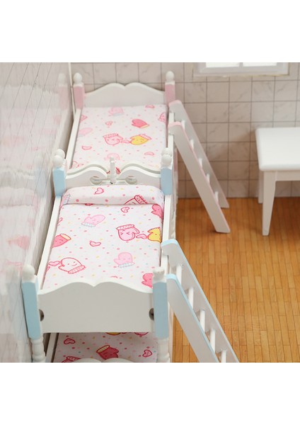 1/12 Dollhouse Minyatür Ahşap Ranza Bebek Evi Dekorasyon Için B (Yurt Dışından) modelleri
