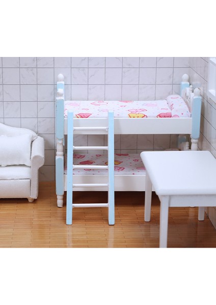 1/12 Dollhouse Minyatür Ahşap Ranza Bebek Evi Dekorasyon Için B (Yurt Dışından) indirimleri
