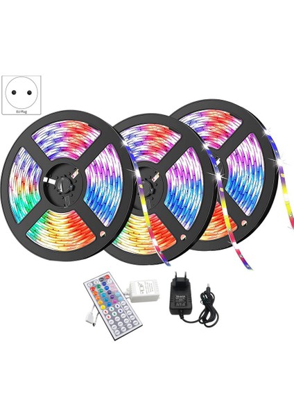 LED Şerit Işıklar 15M Su Geçirmez 3528 Rgb Renkli Işık Şeritleri, Yatak Odası Noel Ab Tak Için 44 Anahtar Uzaktan Kumandalı (Yurt Dışından)