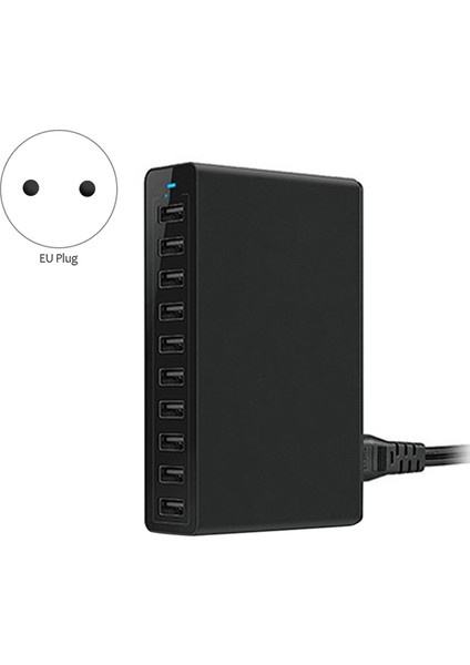 USB Şarj Cihazı Hızlı Şarjlı 10 Bağlantı Noktalı USB Şarj Istasyonu-Ab Fişi (Yurt Dışından) fiyatları