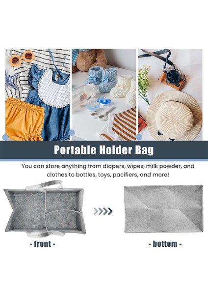 Bebek Bezi Caddy Organizatör Taşınabilir Tutucu Çanta Değiştirme Masası Için (Yurt Dışından)