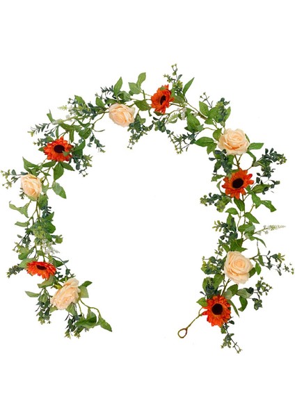 Düğün Ev Dekorasyonu Için 2 Adet Yapay Çiçek Garland (Yurt Dışından)