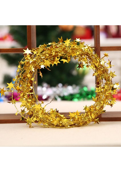 10 Adet 7.5m Noel Ağacı Asılı Yıldızlar Rattan Garland (Gümüş) (Yurt Dışından) indirimleri
