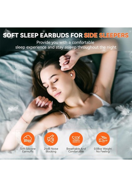 Sleep Earbuds Kablosuz Bluetooth Kulaklık Mini Tiny Sleep Buds-Siyah (Yurt Dışından)